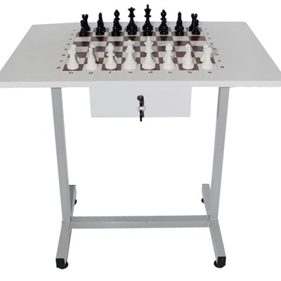 Satranç Tahtaları Satranç Masası Komple Metal Ayaklı (60x80)