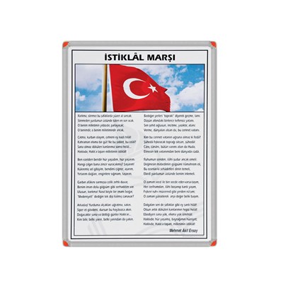 Metal Çerçeveler İstiklal Marşı (50x70)