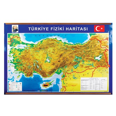 Haritalar Türkiye Fiziki (70x100)